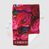 Serviette De Golf Joli Ensemble De Roses Rouges (En situation)