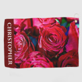 Serviette De Golf Joli Ensemble De Roses Rouges (Horizontal)