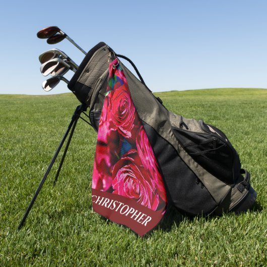 Serviette De Golf Joli Ensemble De Roses Rouges (Vert)