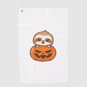 Serviette De Golf Joli fentes avec Citrouille Halloween Dessin Vecto