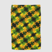 Serviette De Golf Joli Fleur sauvage Jaune Motif Abstrait (Devant)