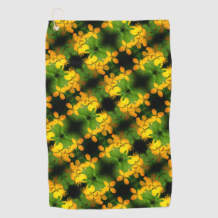 Serviette De Golf Joli Fleur sauvage Jaune Motif Abstrait