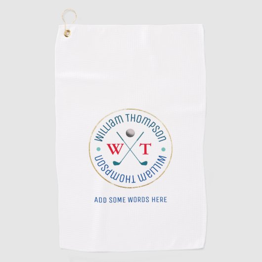 Serviette De Golf joli golf blanc (Devant)