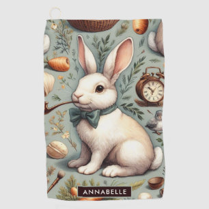 Serviette De Golf Joli lapin Vintage