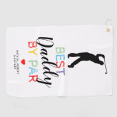 Serviette De Golf Joli Meilleur Papa Par Tapis de Golf (Horizontal)