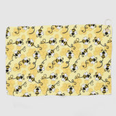 Serviette De Golf Joli petit motif abeilles (Horizontal)
