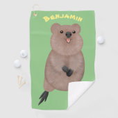 Serviette De Golf Joli sourire mignon dessin animé quokka (En situation)