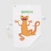 Serviette De Golf Joli triton orangé joyeux (En situation)