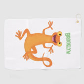 Serviette De Golf Joli triton orangé joyeux (Horizontal)