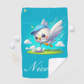 Serviette De Golf Jolie Birdie Golfing (En situation)