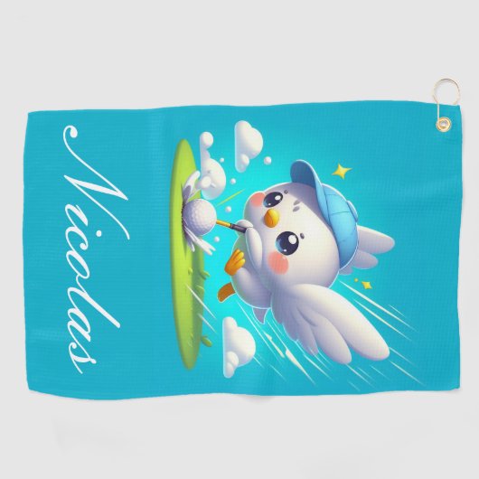 Serviette De Golf Jolie Birdie Golfing (Horizontal)