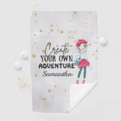 Serviette De Golf Jolie dame | Créez votre propre | Personnaliser |  (En situation)