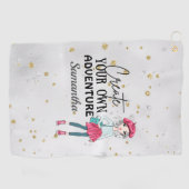 Serviette De Golf Jolie dame | Créez votre propre | Personnaliser |  (Horizontal)
