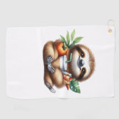 Serviette De Golf Jolie fentes pour bébé avec café Citrouille et crê (Horizontal)