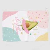 Serviette De Golf Jolie fille Kawaii Avocado Ballerina Les Jeter (Horizontal)