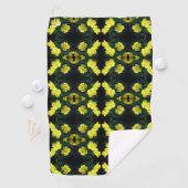 Serviette De Golf Jolie Fleurs de Primrose Jaune Motif Abstrait (En situation)