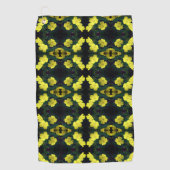Serviette De Golf Jolie Fleurs de Primrose Jaune Motif Abstrait (Devant)