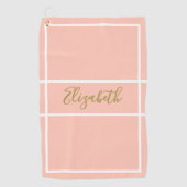 Serviette De Golf Jolie pêche simple avec nom personnalisé dames (Devant)