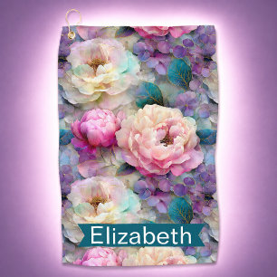 Serviette De Golf Jolies Fleurs de Nacre Personnalisées