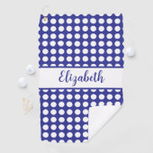 Serviette De Golf Jolis points noirs personnalisés pour dames (En situation)