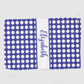 Serviette De Golf Jolis points noirs personnalisés pour dames (Horizontal)