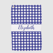 Serviette De Golf Jolis points noirs personnalisés pour dames (Devant)