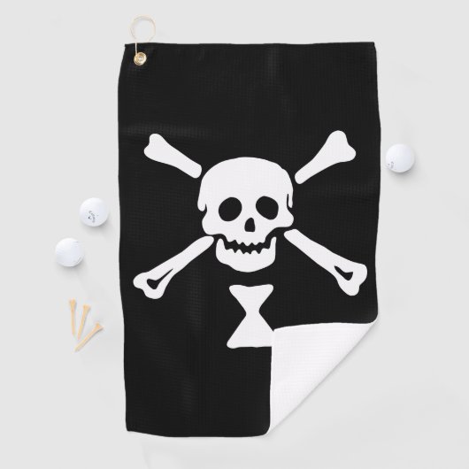 Serviette De Golf Jolly roger Drapeau Emanuel Wynne Pirate (En situation)