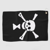 Serviette De Golf Jolly roger Drapeau Emanuel Wynne Pirate (Horizontal)