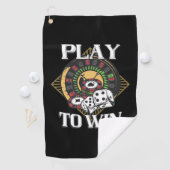 Serviette De Golf Jouer au poker pour gagner (En situation)