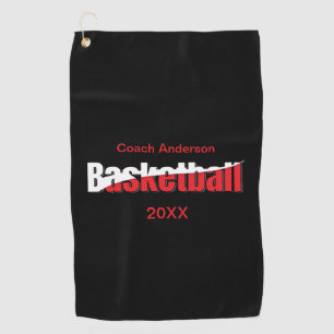 Serviette De Golf Joueur de basket-ball Swish Abstrait - Word Art