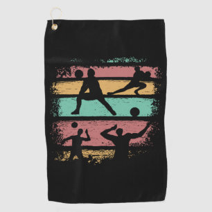 Serviette De Golf Joueur de volley-ball Retro Vintage