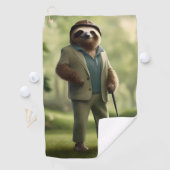 Serviette De Golf Joueur Drôle de golf de Sloth, capot de golf (En situation)