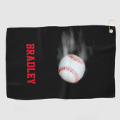 Serviette De Golf Joueur Personnalisé De L'Équipe De Ball (Horizontal)