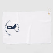 Serviette De Golf Joueurs Country Club Marine Blue Custom (Horizontal)