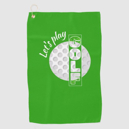Serviette De Golf Jouons Golf Split Image Golf Ball (Devant)