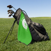 Serviette De Golf Jouons Golf Split Image Golf Ball (Vert)