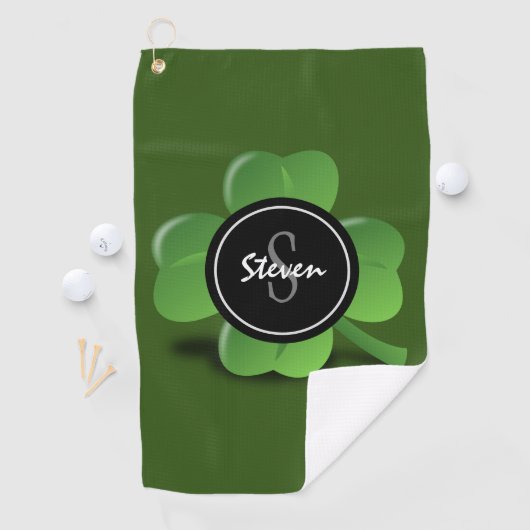 Serviette De Golf Jour de l'Saint Patrick Lucky Green Shamrock Nom d (En situation)