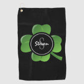 Serviette De Golf Jour de l'Saint Patrick moderne Lucky Green Shamro (Devant)