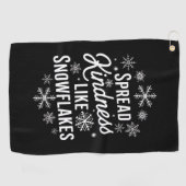 Serviette De Golf Jour de Noël Étaler la gentillesse Comme les floco (Horizontal)
