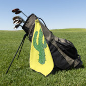 Serviette De Golf Jour des morts heureux Cactus (Vert)