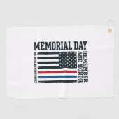 Serviette De Golf Jour du Souvenir Hommage et Tribut Vector Des (Horizontal)