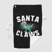 Serviette De Golf Jours de Noël T-Rex Père Noël (En situation)