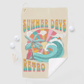 Serviette De Golf Jours d'été, rétro façons conception de texte (En situation)