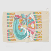 Serviette De Golf Jours d'été, rétro façons conception de texte (Horizontal)