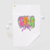 Serviette De Golf Joyeuses Pâques Infirmière CNA Coquette Nœud Lapin (En situation)