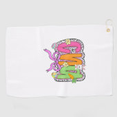 Serviette De Golf Joyeuses Pâques Infirmière CNA Coquette Nœud Lapin (Horizontal)