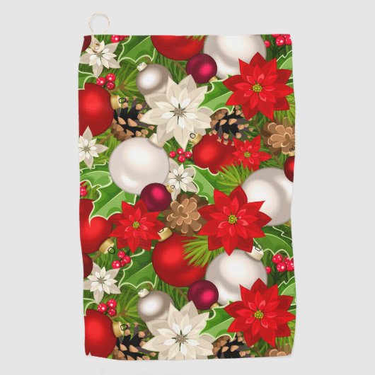 Serviette De Golf Joyeuses Vacances Golf Towel (Devant)