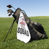 Serviette De Golf Joyeux 4 juillet Flamingo Squad Vector Design_1 (Vert)