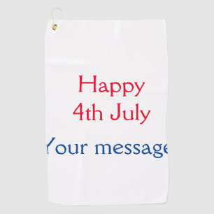 Serviette De Golf Joyeux 4 juillet jour de l'indépendance ajoutez no