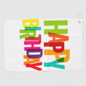 Serviette De Golf Joyeux anniversaire (Horizontal)